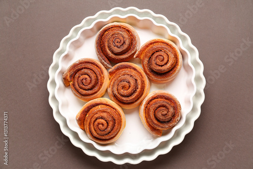 Freshly baked cinnamon roll...