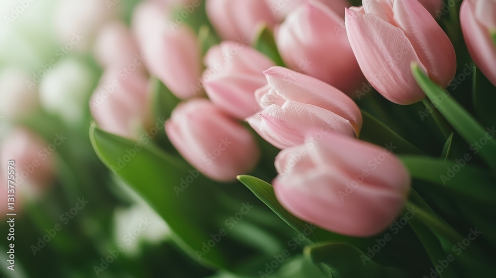 A captivating image of vibrant pink tulips displayed with a soft focus effect, creating a dreamy atmosphere that evokes feelings of joy and appreciation for nature's beauty. A captivating image of vibrant pink tulips displayed with a soft focus effect, creating a dreamy atmosphere that evokes feelings of joy and appreciation for nature's beauty.