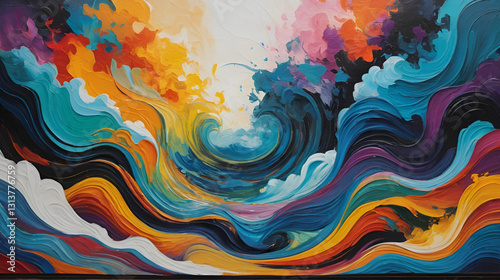 Exploring the Emotional Landscape of Cyclothymic Disorder through Abstract Art and Symbolism