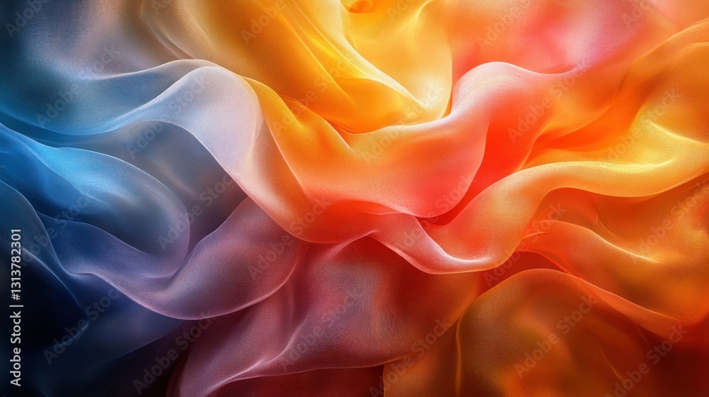 Obraz premium Colorful flowing fabric texture