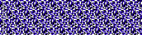Geometric abstract mosaic pattern background - repetitive vector graphic design with three colors