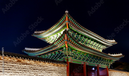 Changgyeonggung Palace at night in seoul south Korea
