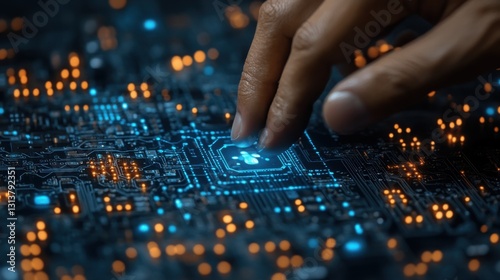 automation of workflow with artificial intelligence ai intelligent process automation ia or robotic process automation rpa technology businessman touching ai icon on flowchart