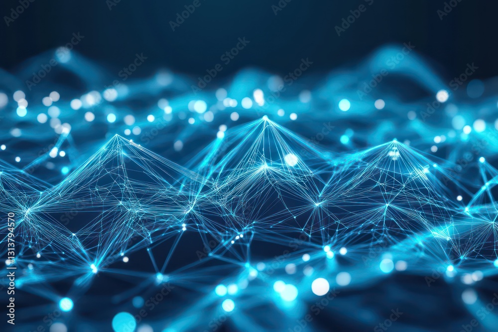 A futuristic digital background featuring glowing blue lines of data flowing through a virtual network. A futuristic digital background featuring glowing blue lines of data flowing through a virtual network.