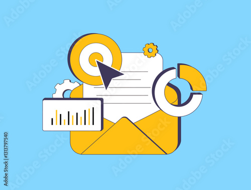 Email marketing analytics with performance tracking, open rates and email conversion insights. Digital strategy, automation and e-mail campaign optimization to improve engagement, audience targeting