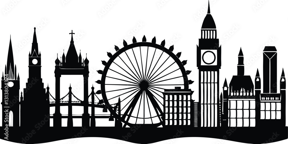 Obraz premium Cityscape london skyline scene icon