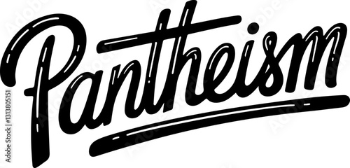 Pantheism Handwritten Lettering.