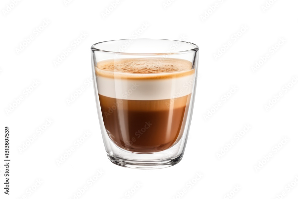 glass of cappuccino or layered coffee isolated on white or transparent png glass of cappuccino or layered coffee isolated on white or transparent png