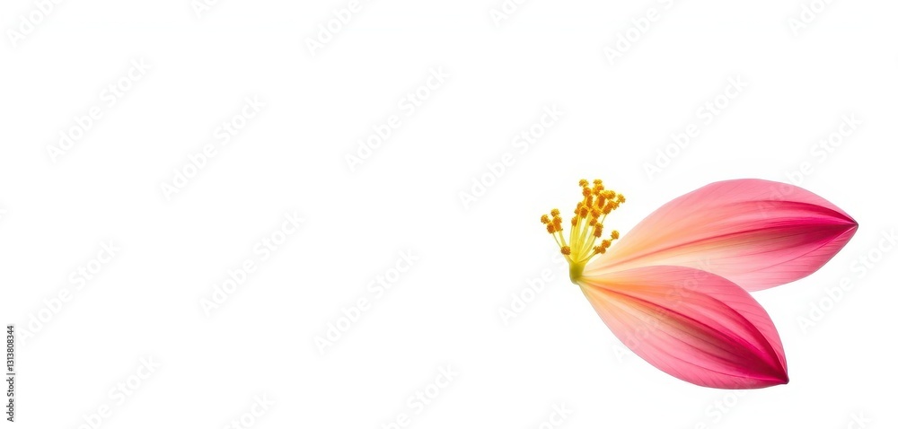 A single vibrant bloom, petals unfurled, isolated on pure white, art, nature A single vibrant bloom, petals unfurled, isolated on pure white, art, nature