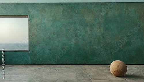 Coastal Studio for Sphere, Teal Wall.