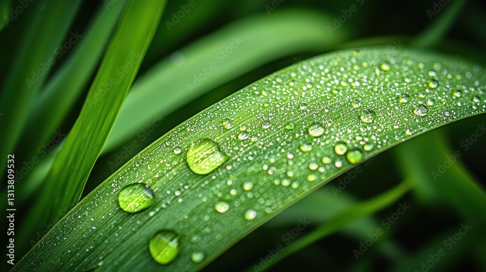 A close-up of a green leaf covered in water droplets, showcasing nature's beauty and freshness. A close-up of a green leaf covered in water droplets, showcasing nature's beauty and freshness.