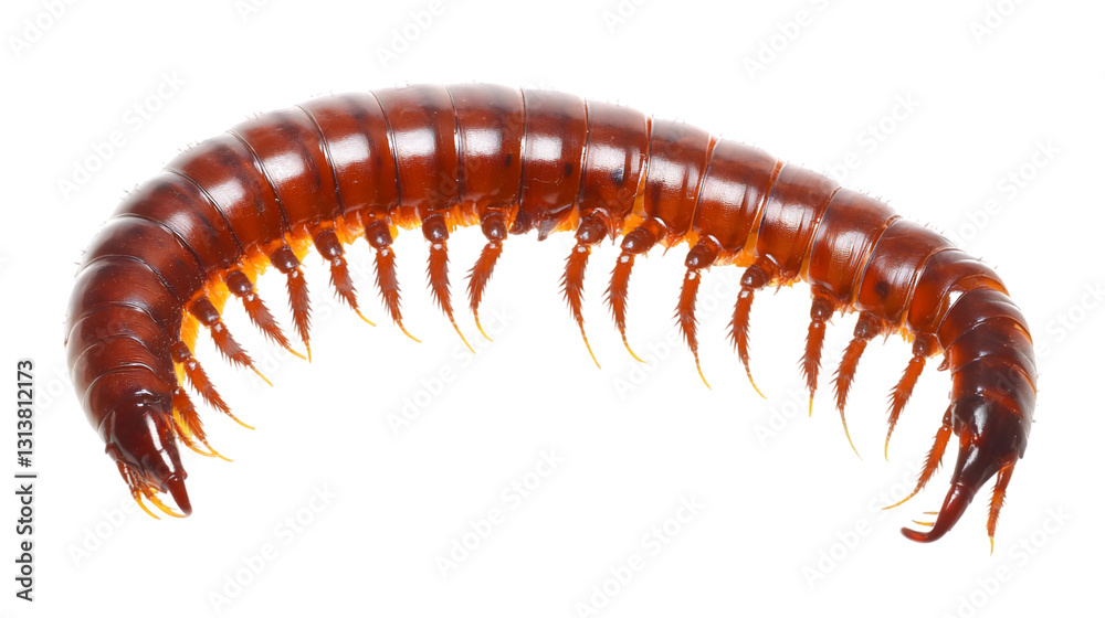 Realistic Centipede Side Perspective - Transparent Background Realistic Centipede Side Perspective - Transparent Background