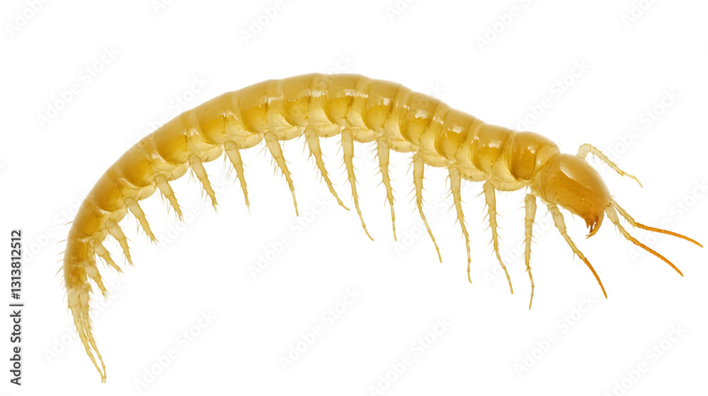 Realistic Centipede Side Perspective - Transparent Background Realistic Centipede Side Perspective - Transparent Background