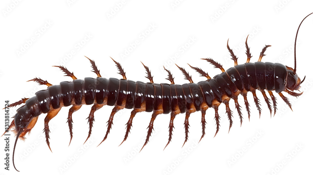Side View of Centipede Transparent PNG on White Side View of Centipede Transparent PNG on White