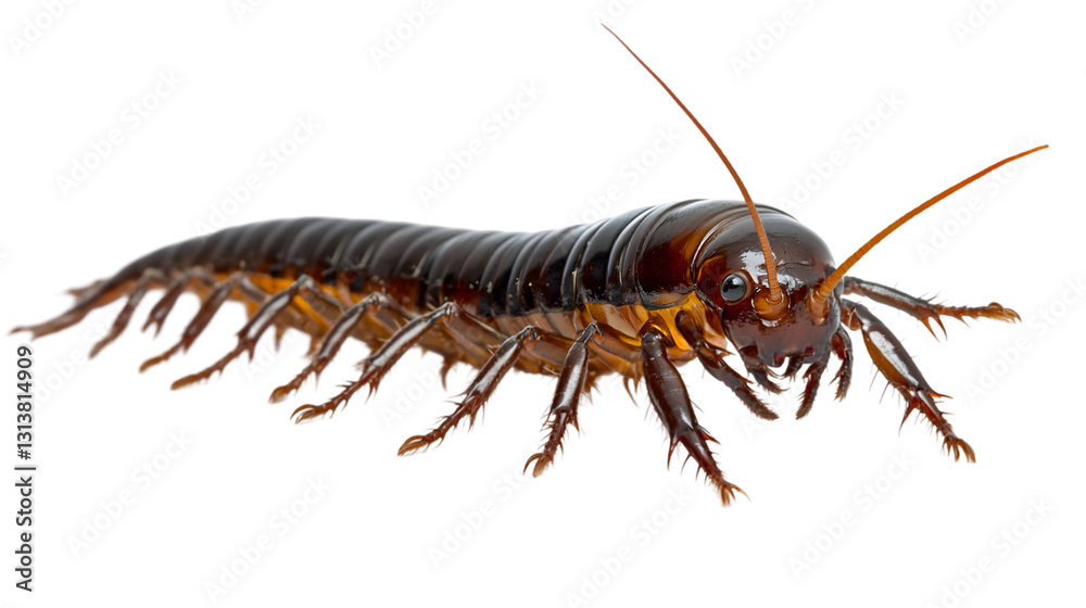 Side View of Centipede Transparent PNG on White Side View of Centipede Transparent PNG on White