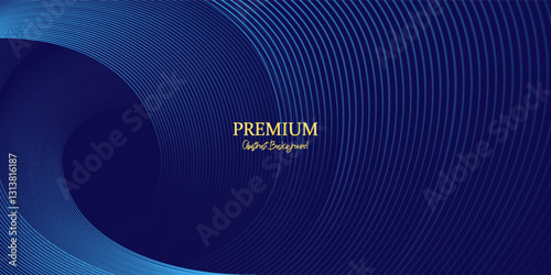 Wallpaper Mural Abstract blue background with glowing curved lines. Shiny blue swirl curve lines design. Spiral lines. Geometric oval pattern. Futuristic technology concept. Vector illustration Torontodigital.ca