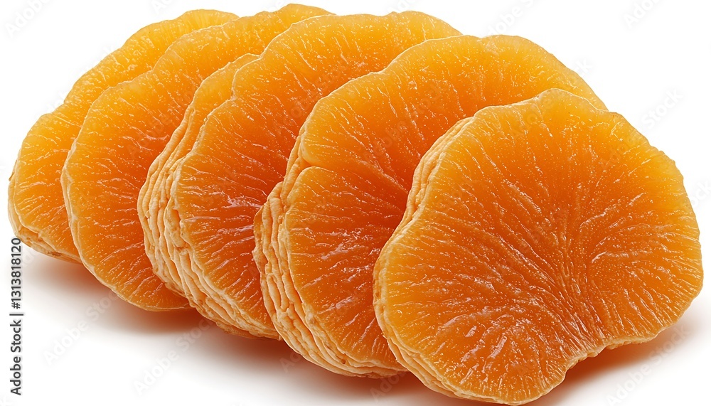 Sliced Mandarin Oranges on White Sliced Mandarin Oranges on White