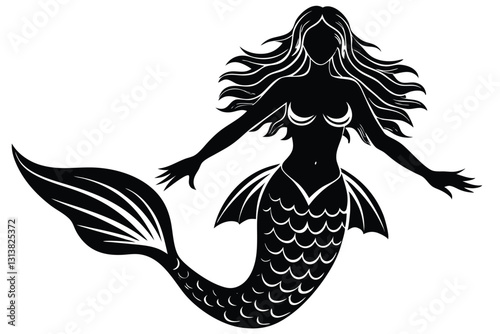 Mermaid silhouette