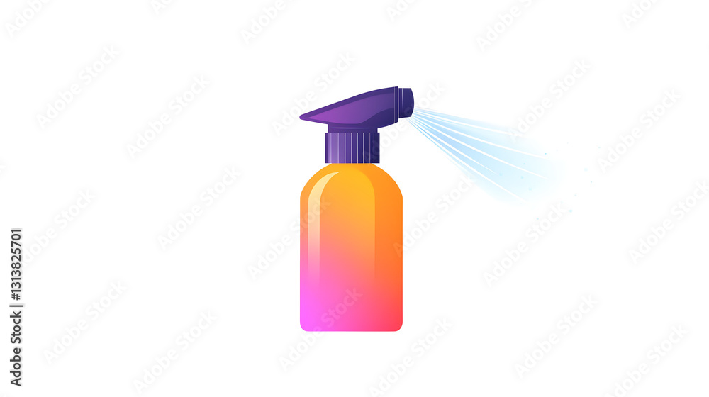 Facial mist sprayer with a refreshing spray icon Facial mist sprayer with a refreshing spray icon
