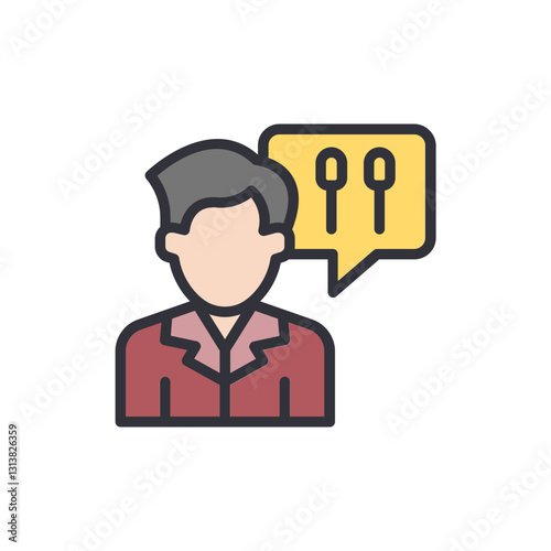 Acupuncture therapist colored icons, minimalist vector illustration ,simple transparent graphic element .Isolated on white background