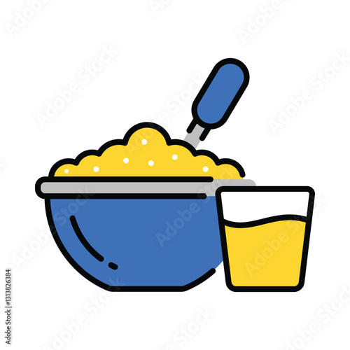 
Sehri Food vector filled outline icon. EPS 10 file
