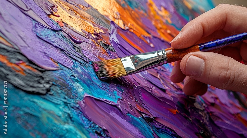 Obraz premium Vibrant Acrylic Painting Texture