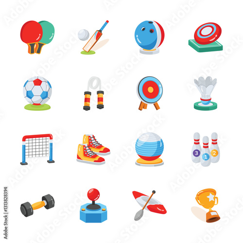 Check out our handy collection of sports equipment 3d icons