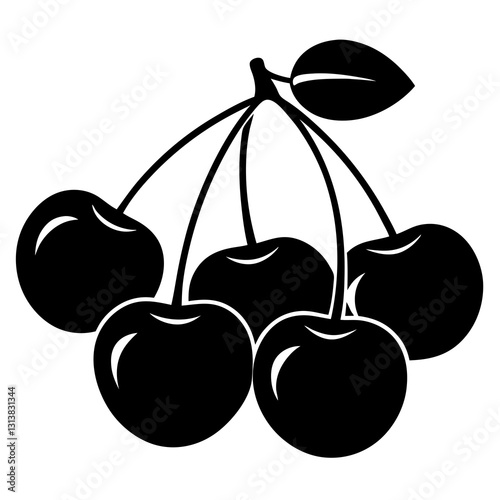 vector illustration of cherries