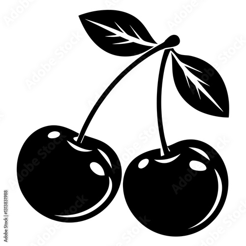 vector illustration of cherries