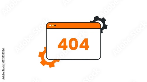 Minimalist 404 Error Animation – Smooth Motion Graphic for Websites