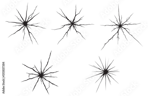 Broken Glass Crack Hole Effect Set