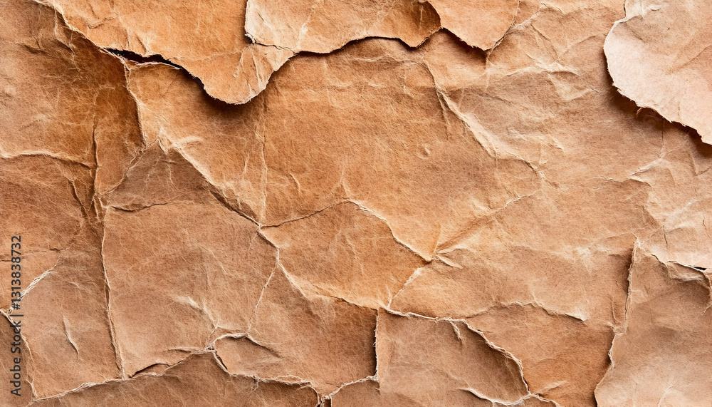 Crinkled, brown paper texture; heavily creased and torn Crinkled, brown paper texture; heavily creased and torn
