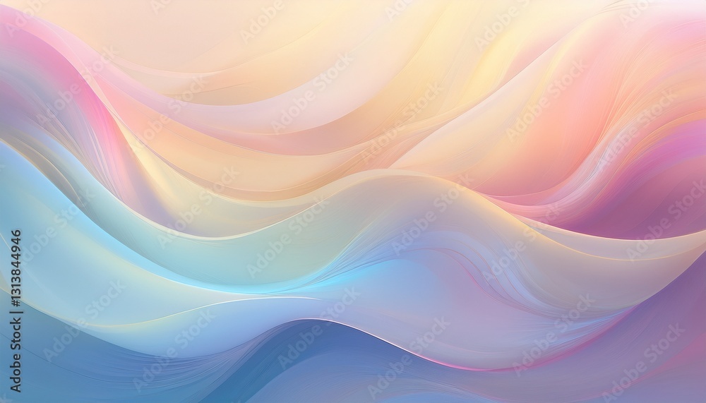 Fototapeta premium Gradient of pastel shades in a soft-touch style with diffused light – universal and subtle, perfect for calm, elegant designs