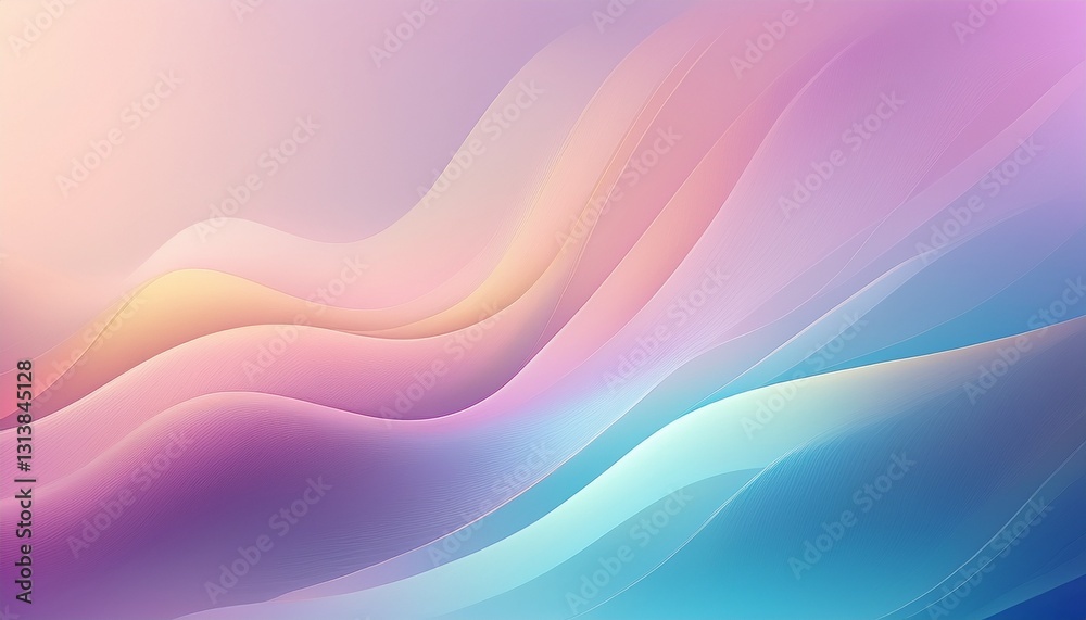 Fototapeta premium Gradient of pastel shades in a soft-touch style with diffused light – universal and subtle, perfect for calm, elegant designs