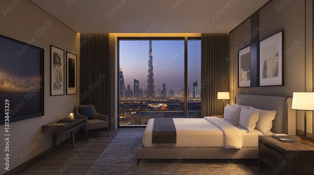Fototapeta premium Boutique-style hotel located in a trendy part