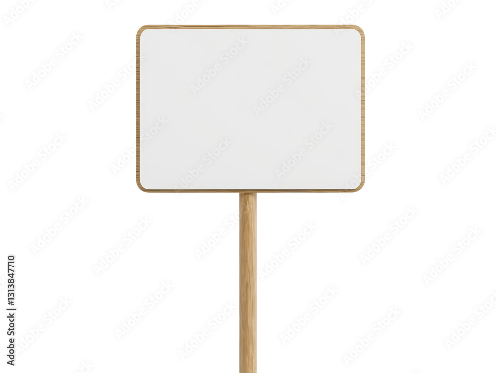 blank wooden signboard with white surface on transparent background blank wooden signboard with white surface on transparent background