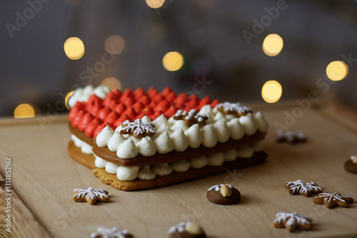 close up of a chocolate cake