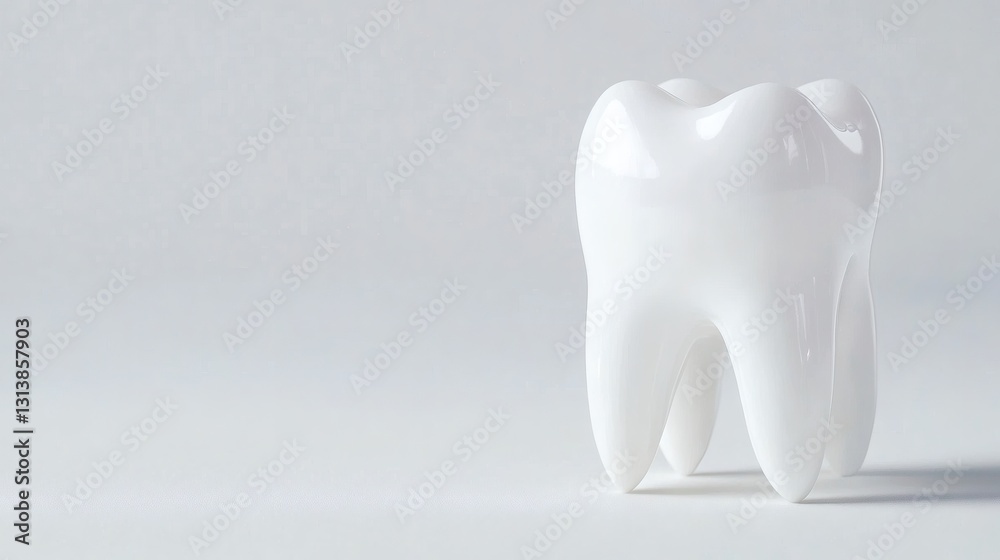 Model of a tooth displayed against a gray background demonstrating dental hygiene concepts and oral health awareness Model of a tooth displayed against a gray background demonstrating dental hygiene concepts and oral health awareness