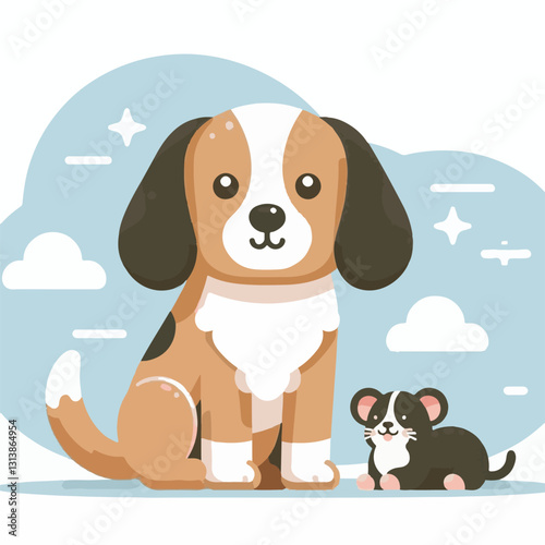 pet, happy, animal, dog, cute, puppy, domestic, adorable, portrait, canine, isolated, breed, looking, purebred, white, sitting, background, doggy, friendly, young, friendship, playful, mammal, pedigre