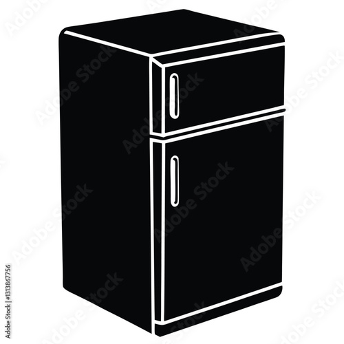 modern refrigerator isolated on white