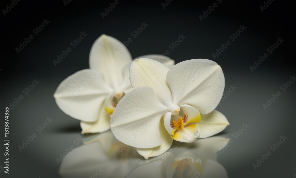 Elegant white orchids in soft light Elegant white orchids in soft light