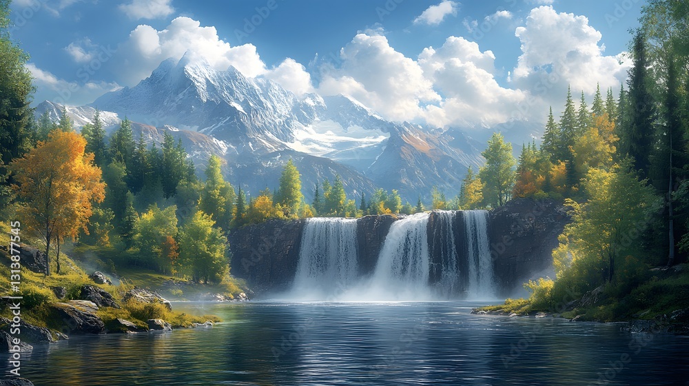 Fototapeta premium A Striking Visual Representation of Natural Resources and Diverse Ecosystems in Nature