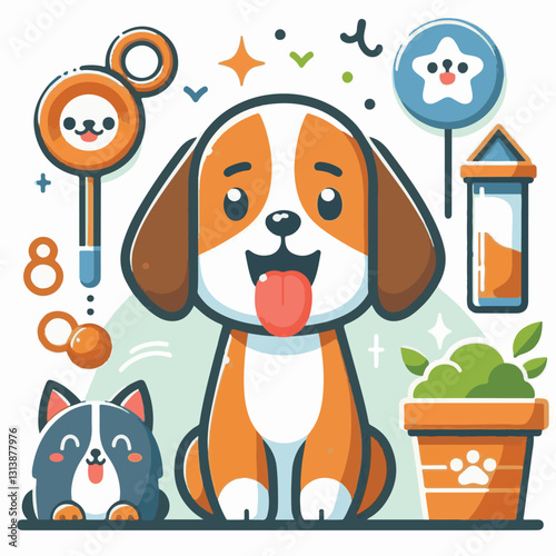 pet, happy, animal, dog, cute, puppy, domestic, adorable, portrait, canine, isolated, breed, looking, purebred, white, sitting, background, doggy, friendly, young, friendship, playful, mammal, pedigre