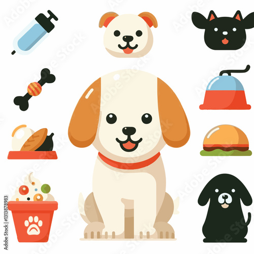 pet, happy, animal, dog, cute, puppy, domestic, adorable, portrait, canine, isolated, breed, looking, purebred, white, sitting, background, doggy, friendly, young, friendship, playful, mammal, pedigre