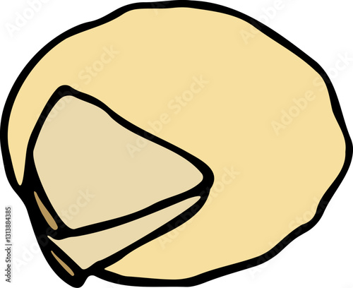 Illustration de Crêpes Gastronomie Français Spécialité de France Clipart Dessiné à la Main