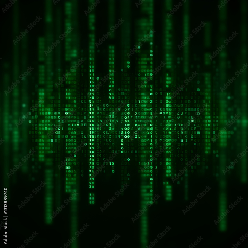 Green code rain, numbers, matrix, computer screen, network, blurred. Green code rain, numbers, matrix, computer screen, network, blurred.
