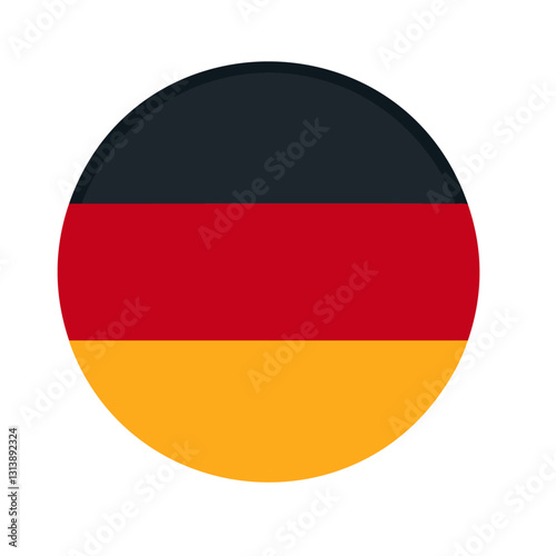 german flag button vector icon design
