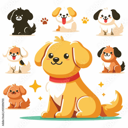 pet, happy, animal, dog, cute, puppy, domestic, adorable, portrait, canine, isolated, breed, looking, purebred, white, sitting, background, doggy, friendly, young, friendship, playful, mammal, pedigre