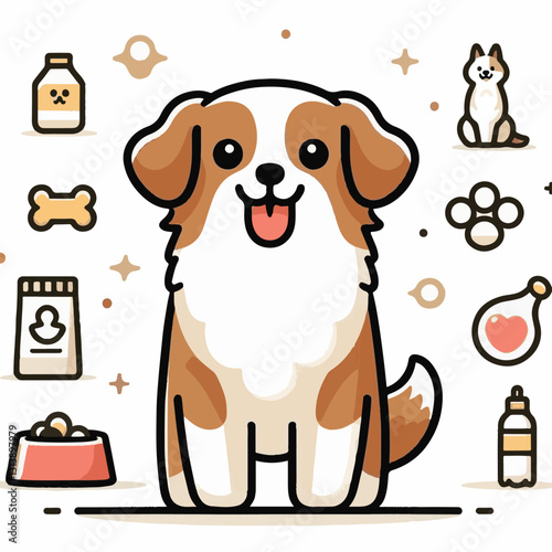 pet, happy, animal, dog, cute, puppy, domestic, adorable, portrait, canine, isolated, breed, looking, purebred, white, sitting, background, doggy, friendly, young, friendship, playful, mammal, pedigre