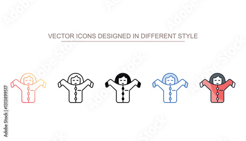 Get Dressed icon design with white background stock illustration